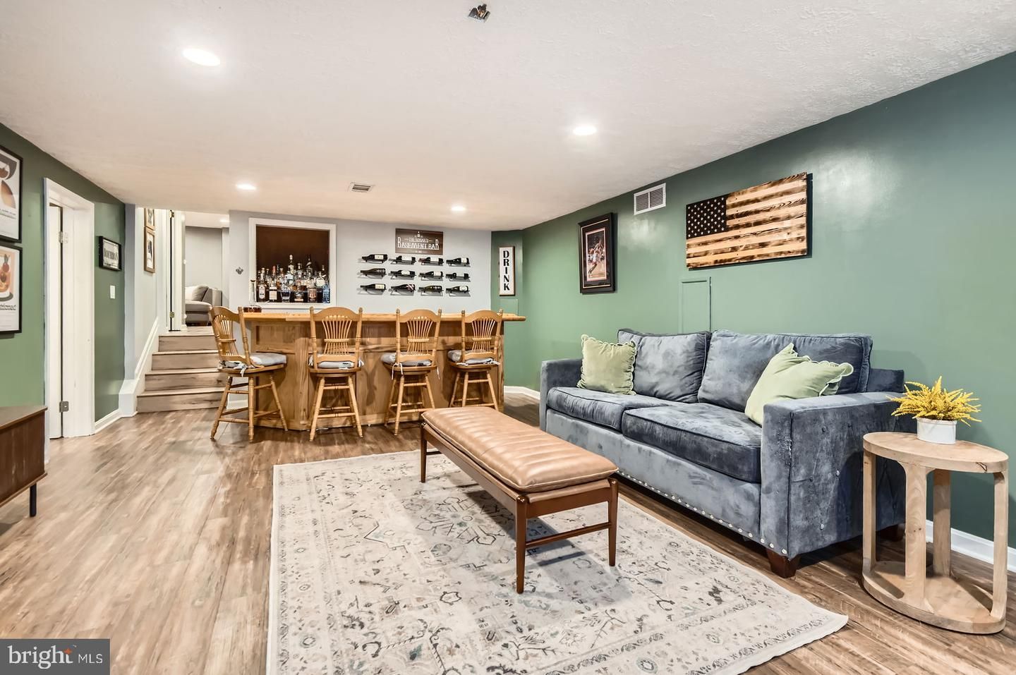 Interior, Recessed Lighting, Wood Texture Flooring