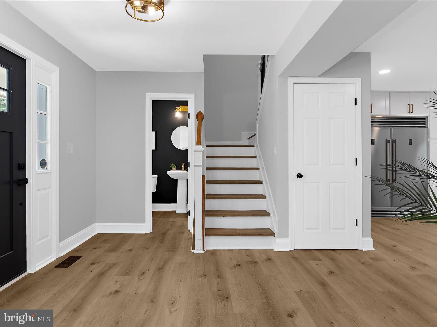 Interior, Recessed Lighting, Stainless Steel Appliances, Wood Texture Flooring