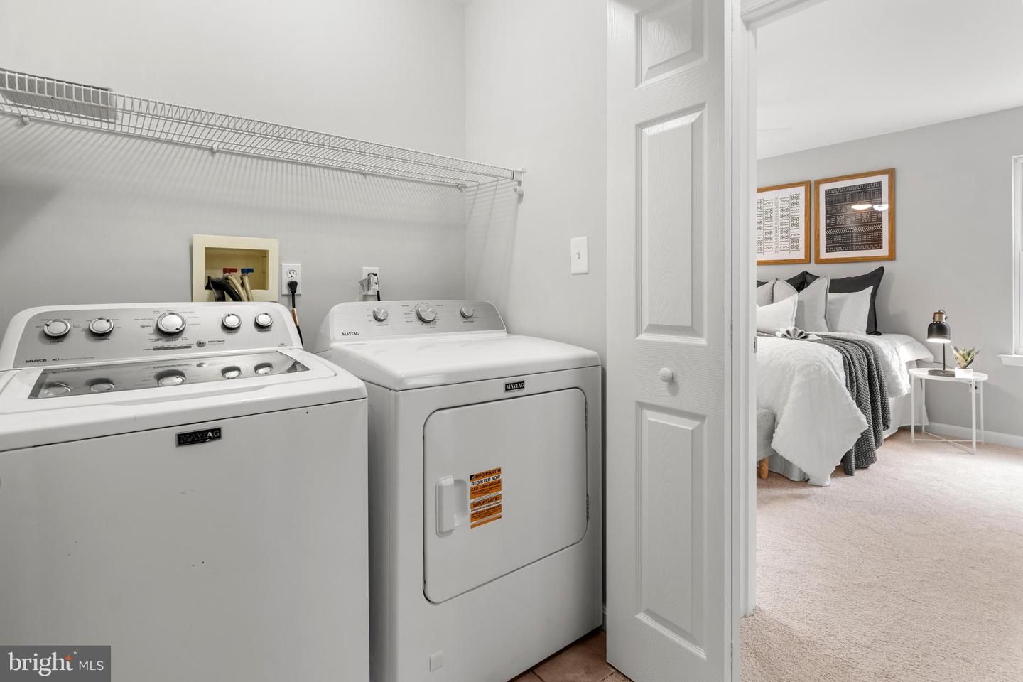 Bedroom, Interior, Utility Closets, Washer