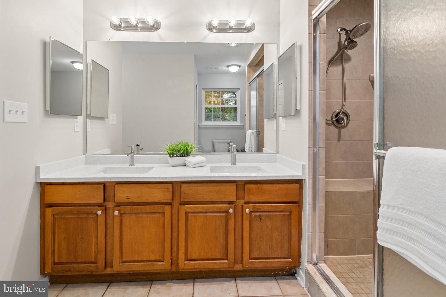 Bathroom, Dual Sink Vanities, Glass Shower, Interior