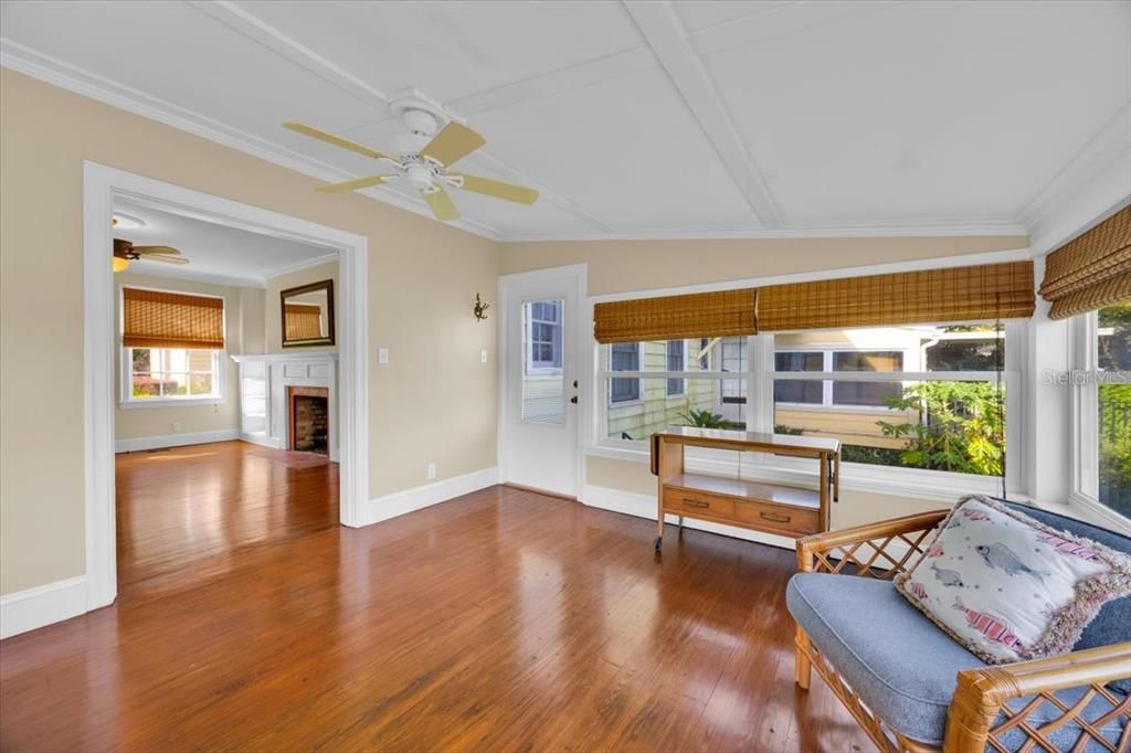 Fireplace, Interior, Wood Texture Flooring