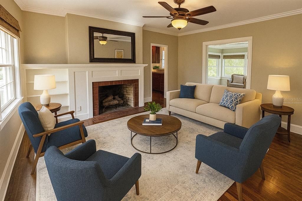 Fireplace, Interior, Living room, Wood Texture Flooring