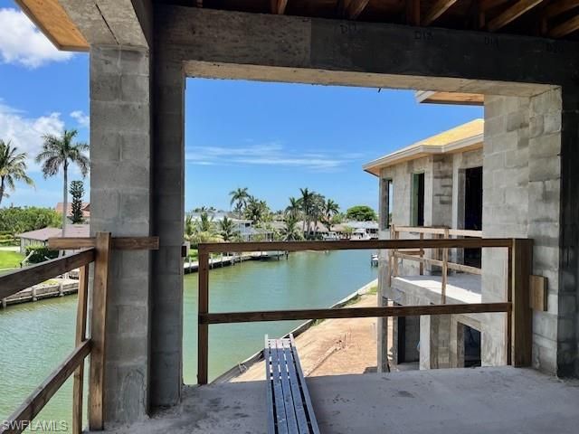 Exterior, Pool, Water, Wooden Beams