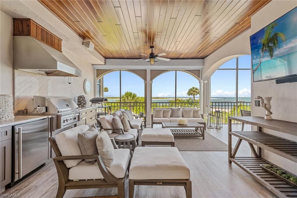 Interior, Living room, Water, Wooden Ceilings, Wood Texture Flooring