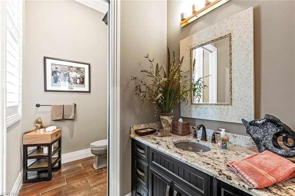 Bathroom, Dual Sink Vanities, Interior, Wood Texture Flooring