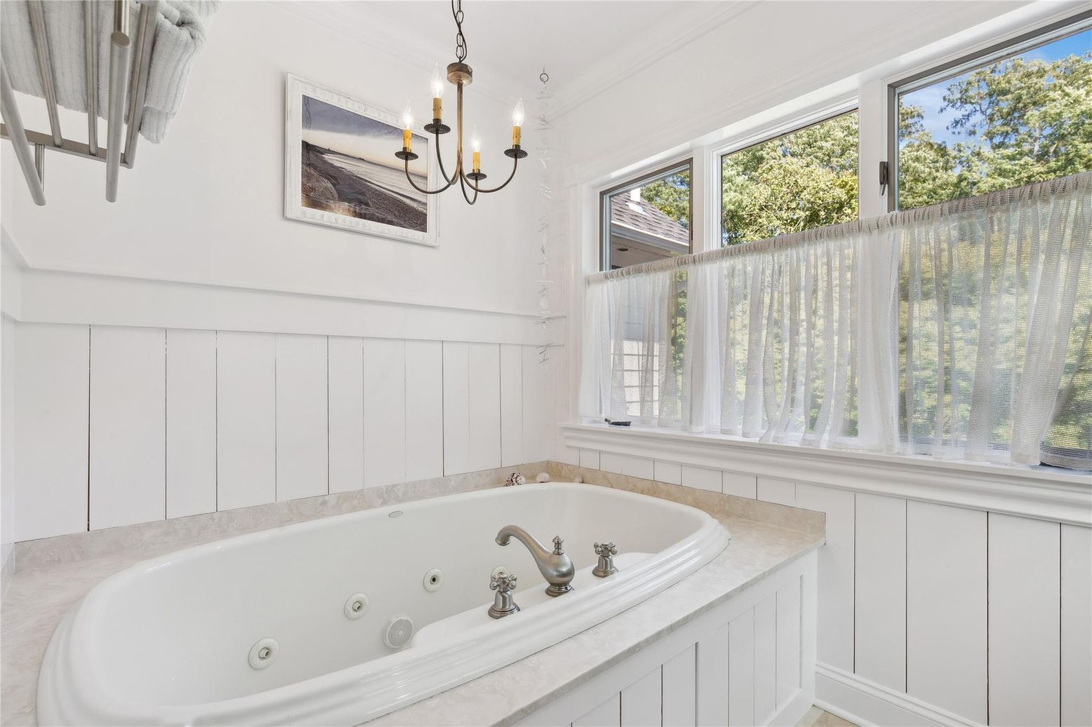 Bathroom, Chandelier, Interior