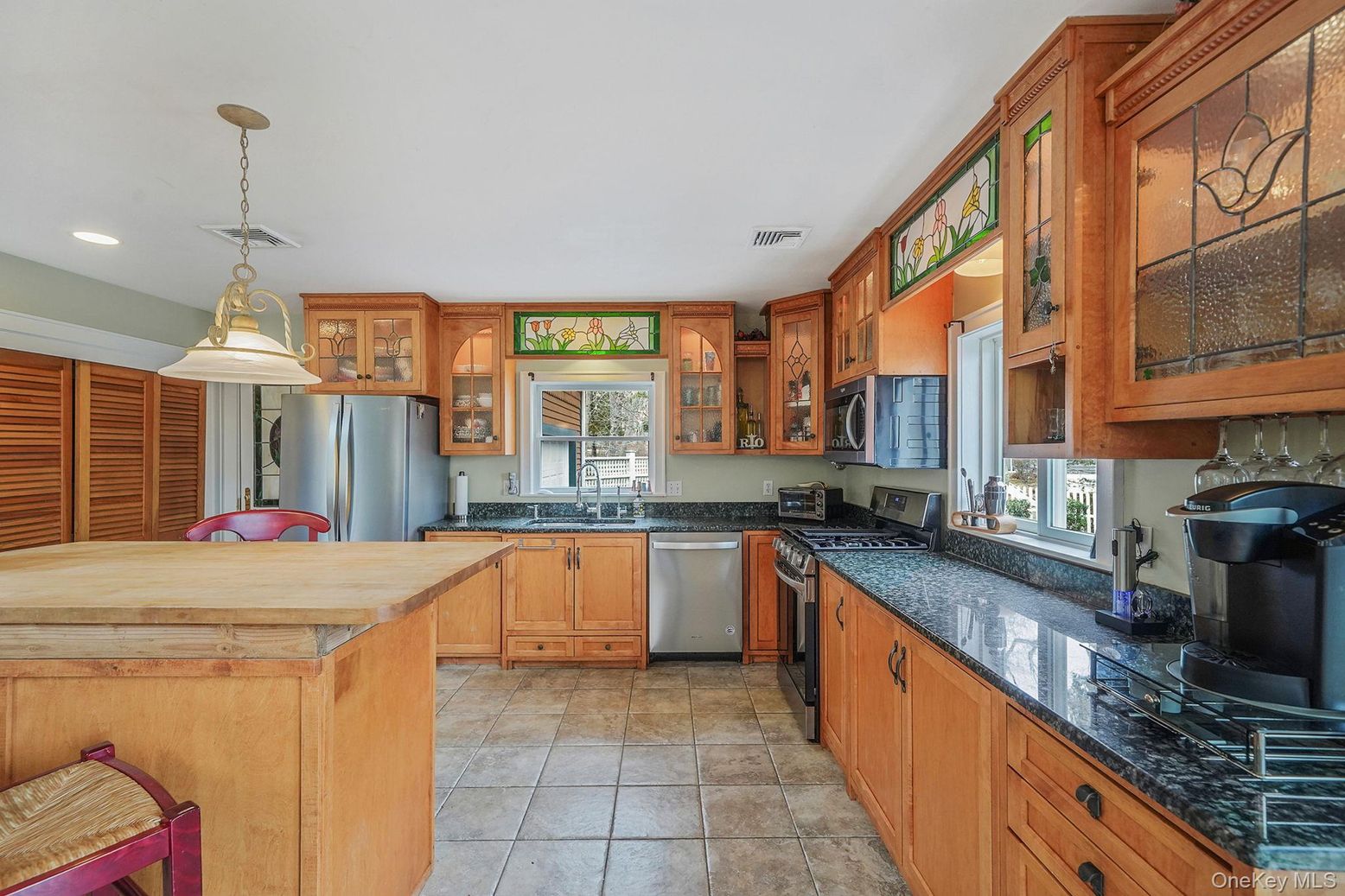 Interior, Kitchen, Pendant Lights, Recessed Lighting, Stainless Steel Appliances