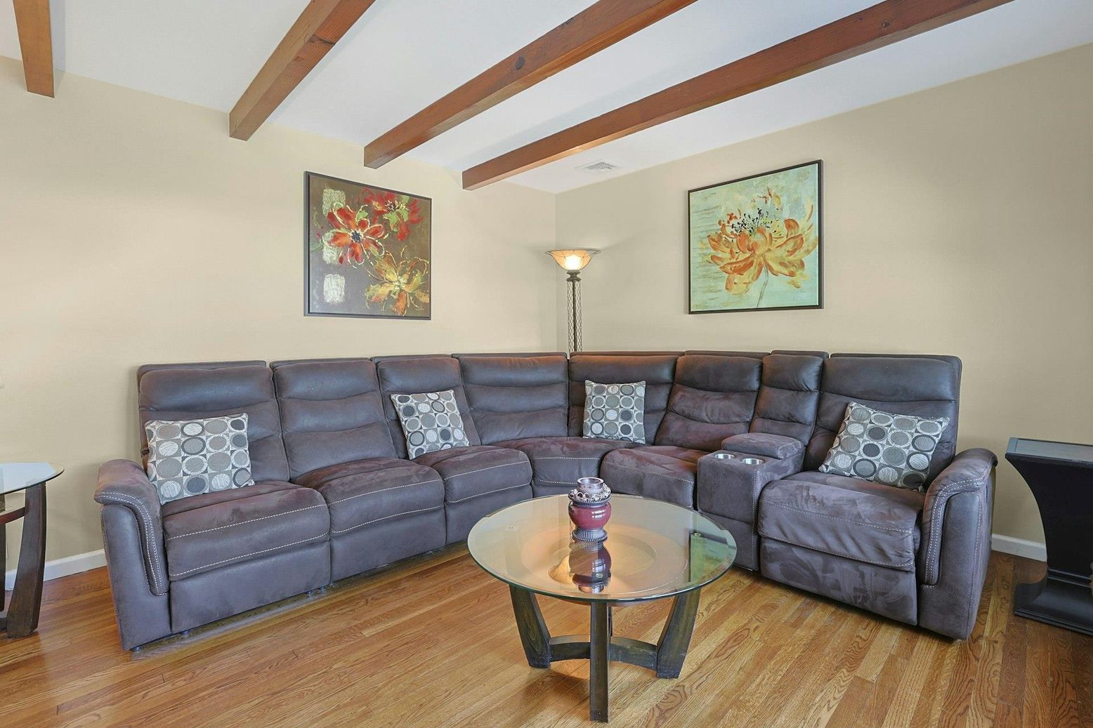 Interior, Living room, Wooden Beams, Wood Texture Flooring