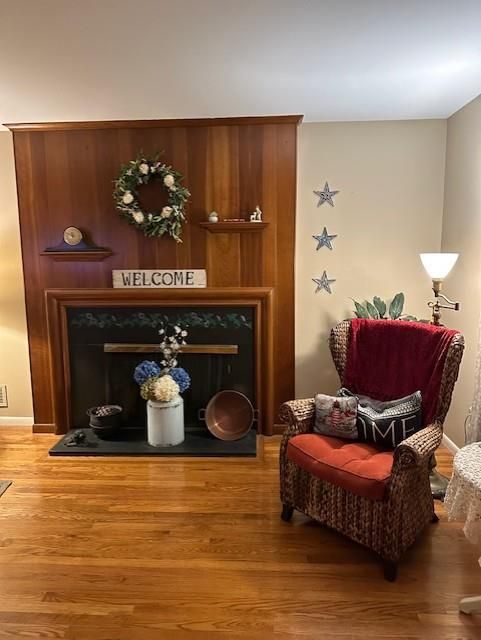 Fireplace, Interior, Wood Texture Flooring, Wooden Walls