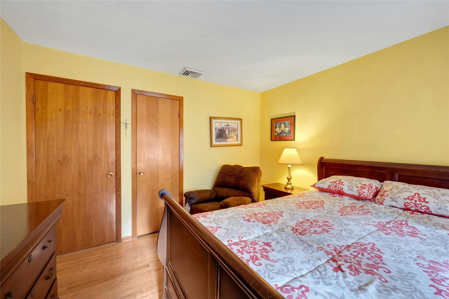 Bedroom, Interior, Wood Texture Flooring