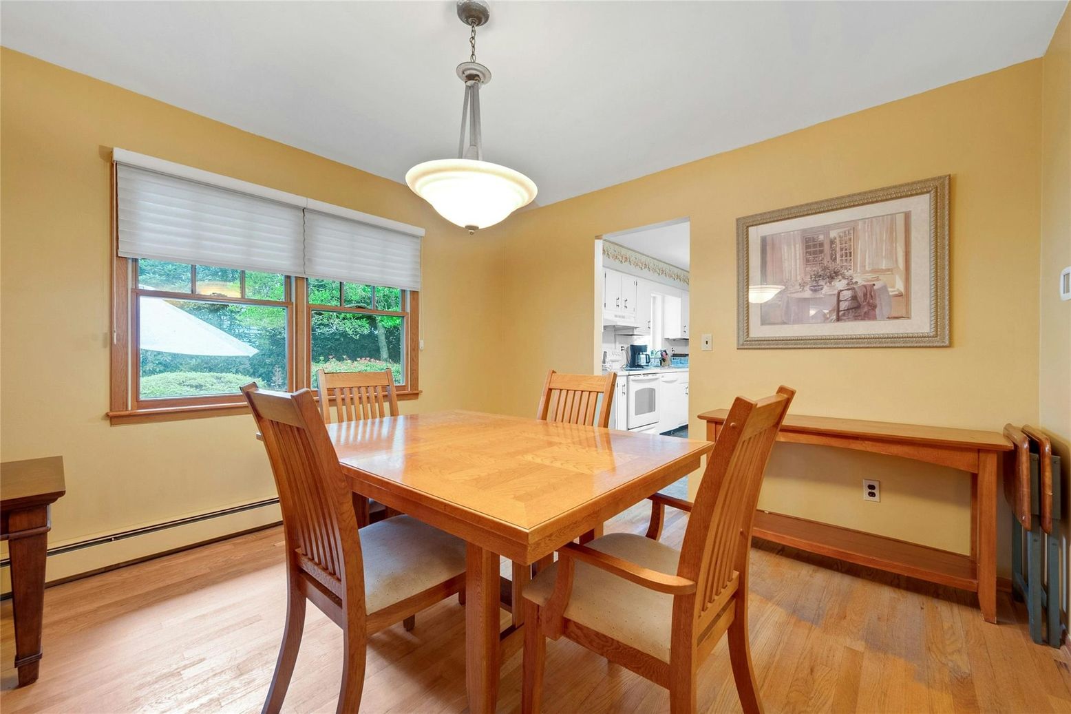 Dining room, Interior, Wood Texture Flooring