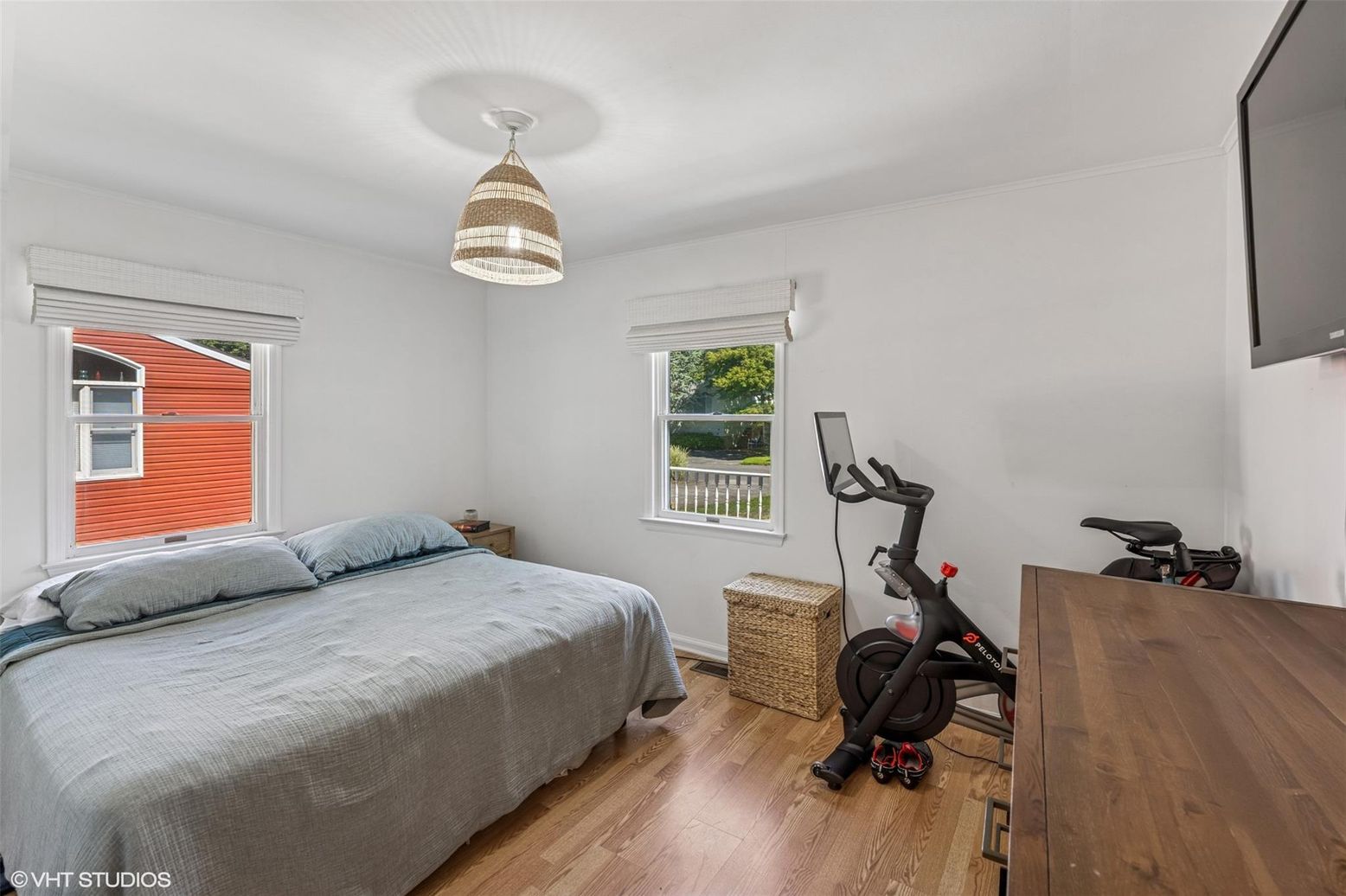 Bedroom, Fitness Equipment, Interior, Wood Texture Flooring