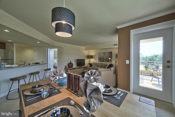Dining room, Interior, Kitchen, Living room, Recessed Lighting, Wood Texture Flooring