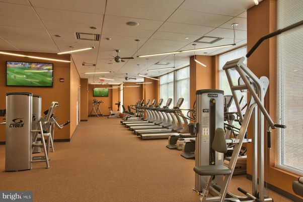 Fitness Equipment, Gym, Interior, Recessed Lighting