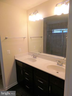 Bathroom, Dual Sink Vanities, Glass Shower, Interior