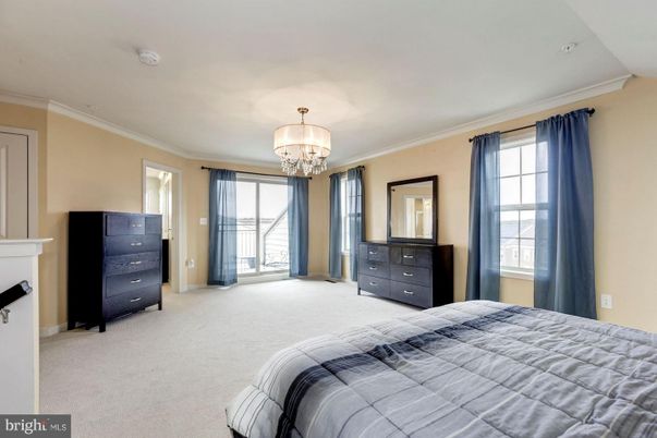 Bedroom, Chandelier, Fireplace, Interior