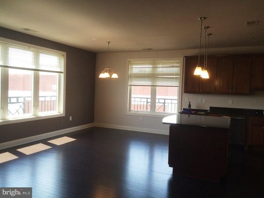 Empty room, Interior, Kitchen, Pendant Lights, Wood Texture Flooring