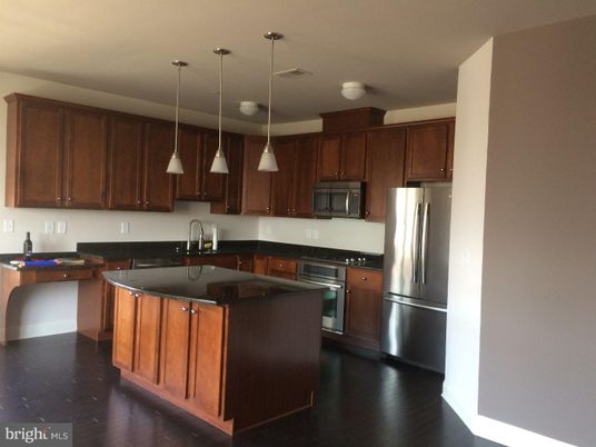 Interior, Kitchen, Pendant Lights, Stainless Steel Appliances, Wood Texture Flooring