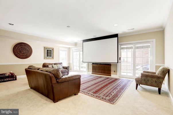 Interior, Living room, Projection Screen, Recessed Lighting