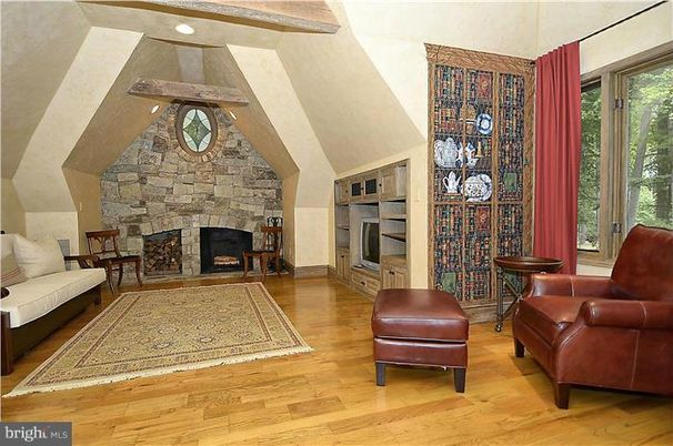 Fireplace, Interior, Stone Walls, Wood Texture Flooring