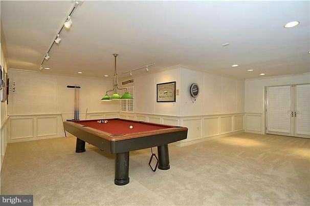 Billiard Table, Game Room, Interior, Pendant Lights, Recessed Lighting