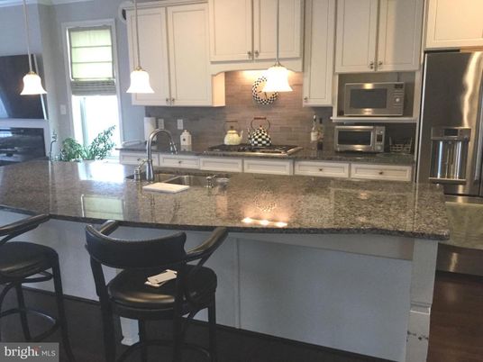 Interior, Kitchen, Pendant Lights, Stainless Steel Appliances, Wood Texture Flooring