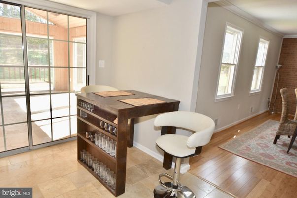 Home Office, Interior, Stone Walls, Wood Texture Flooring