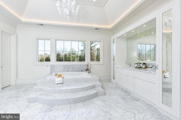 Bathroom, Interior, Marble, Recessed Lighting