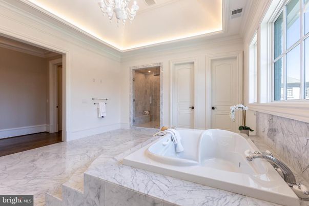Bathroom, Glass Shower, Interior, Marble