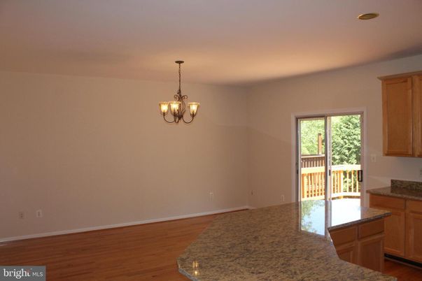 Chandelier, Empty room, Interior, Recessed Lighting, Wood Texture Flooring
