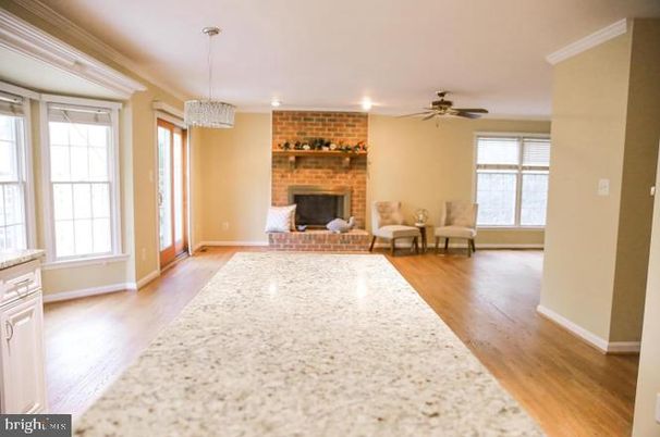 Fireplace, Interior, Pendant Lights, Stone Walls, Wood Texture Flooring