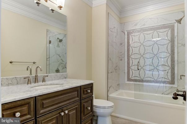 Bathroom, Glass Shower, Interior, Marble Walls