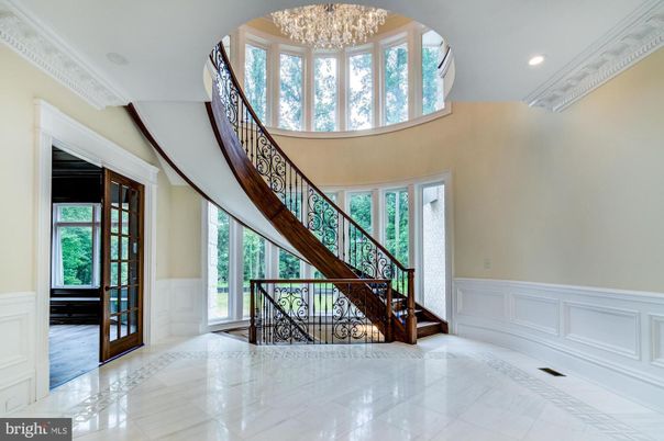 Chandelier, Interior, Marble, Recessed Lighting