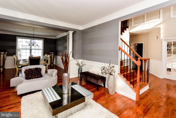 Dining room, Interior, Living room, Pendant Lights, Wood Texture Flooring