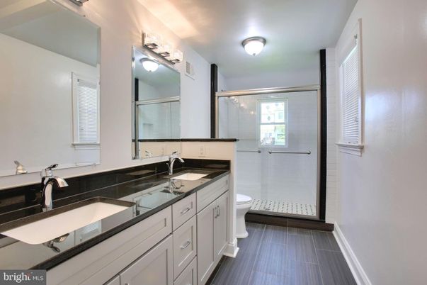 Bathroom, Dual Sink Vanities, Glass Shower, Interior