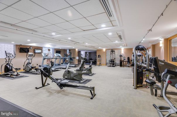 Fitness Equipment, Gym, Interior, Recessed Lighting