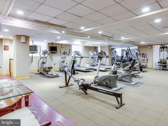 Fitness Equipment, Gym, Interior, Recessed Lighting