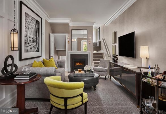 Fireplace, Interior, Living room, Pendant Lights