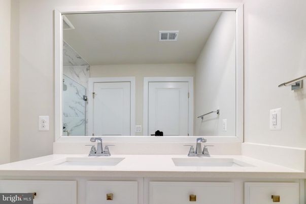 Bathroom, Dual Sink Vanities, Interior, Marble Walls