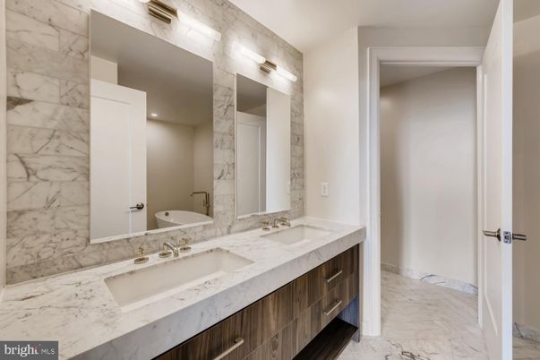 Bathroom, Dual Sink Vanities, Interior, Marble, Marble Walls