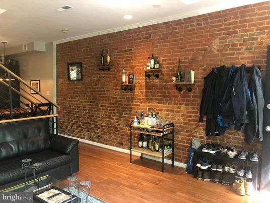 Interior, Recessed Lighting, Stone Walls, Wood Texture Flooring