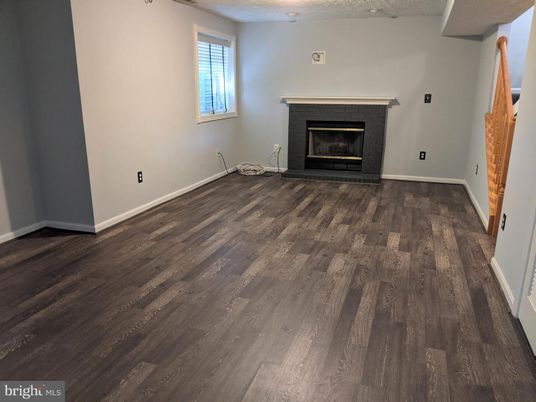 Empty room, Fireplace, Interior, Wood Texture Flooring