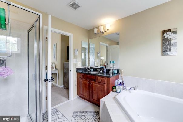 Bathroom, Dual Sink Vanities, Glass Shower, Interior