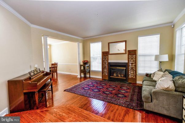 Fireplace, Interior, Living room, Piano, Wood Texture Flooring