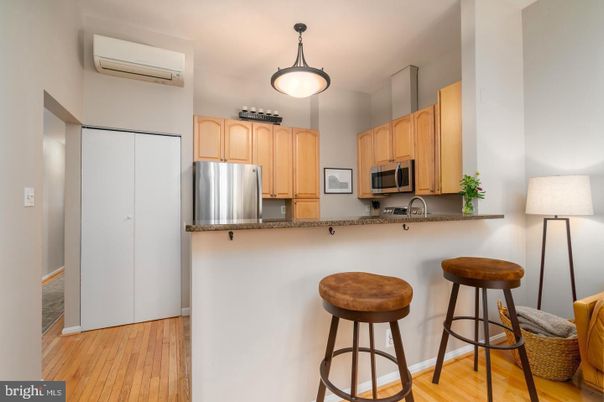 Interior, Kitchen, Pendant Lights, Stainless Steel Appliances, Wood Texture Flooring