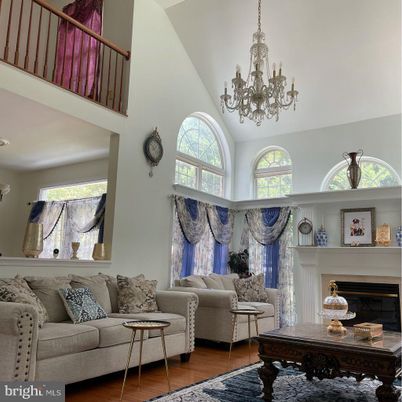 Chandelier, Fireplace, Interior, Living room, Wood Texture Flooring
