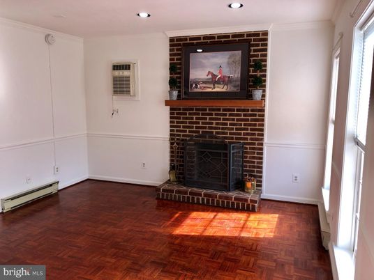 Fireplace, Interior, Recessed Lighting, Wood Texture Flooring