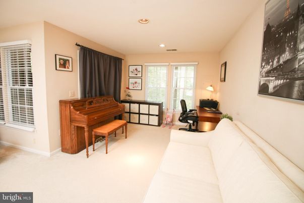 Home Office, Interior, Piano, Recessed Lighting