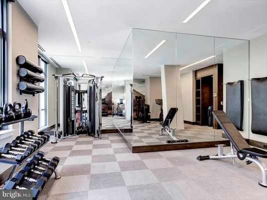 Fitness Equipment, Gym, Interior, Recessed Lighting