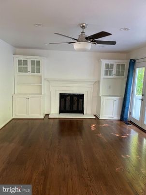 Empty room, Fireplace, Interior, Recessed Lighting, Wood Texture Flooring